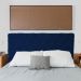 Cabeceira Solteiro Juliana 90cm Para Cama Box Suede Azul Marinho - DS Estofados