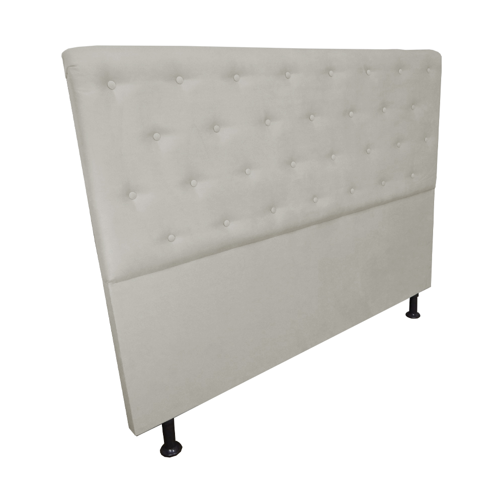 Cabeceira Solteiro Juliana 90cm Para Cama Box Suede Bege - DS Estofados