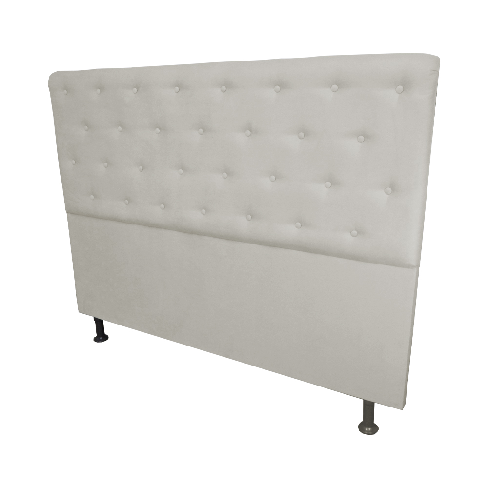 Cabeceira Solteiro Juliana 90cm Para Cama Box Suede Bege - DS Estofados