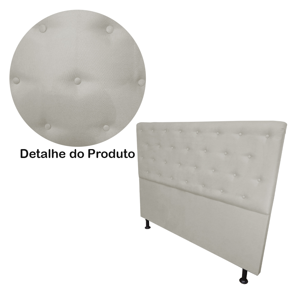 Cabeceira Solteiro Juliana 90cm Para Cama Box Suede Bege - DS Estofados