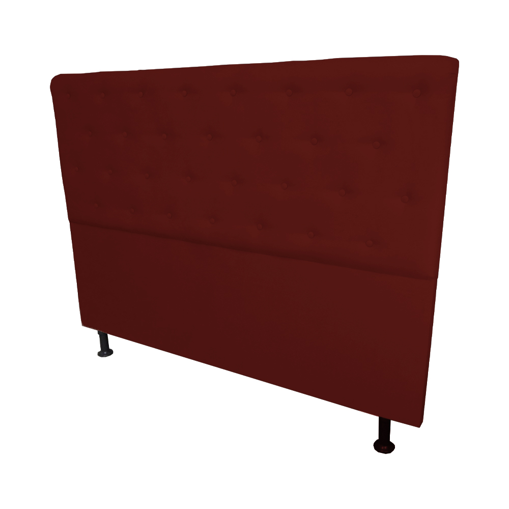 Cabeceira Solteiro Juliana 90cm Para Cama Box Suede Bordô - DS Estofados