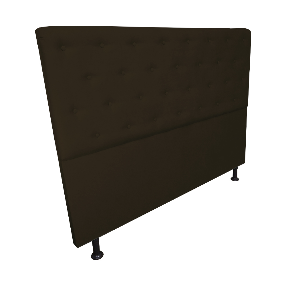 Cabeceira Solteiro Juliana 90cm Para Cama Box Suede Marrom - DS Estofados