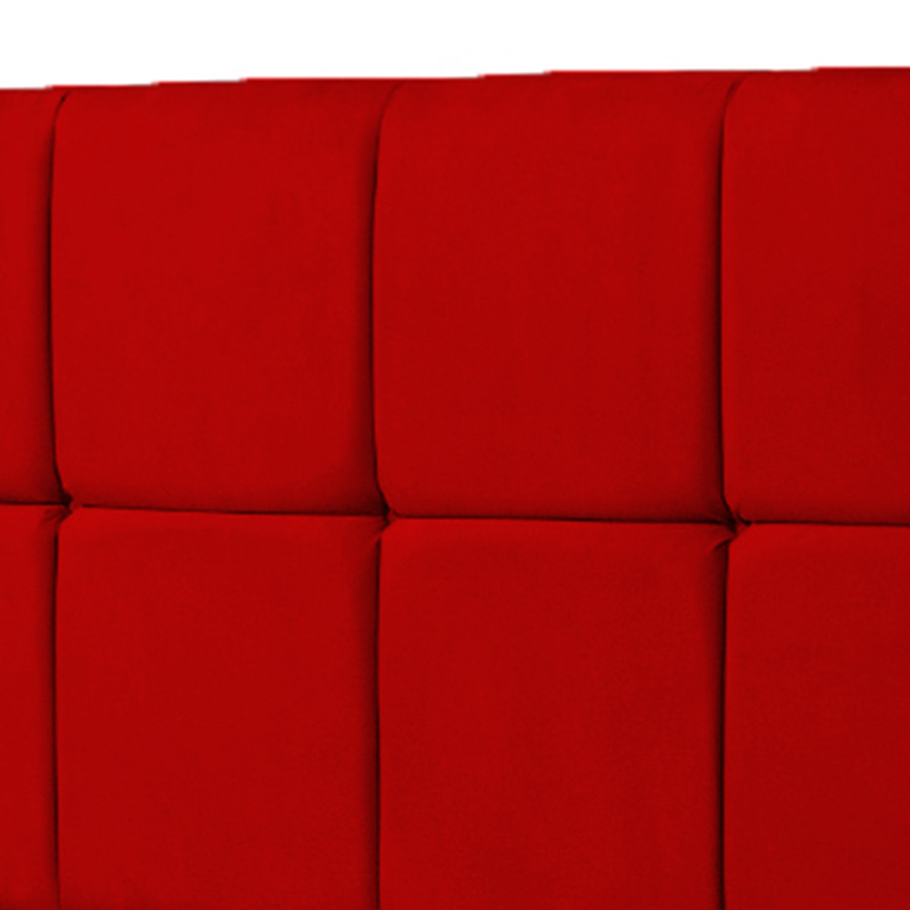 Cabeceira Solteiro Roma 90cm Para Cama Box Suede Vermelho - DS Estofados