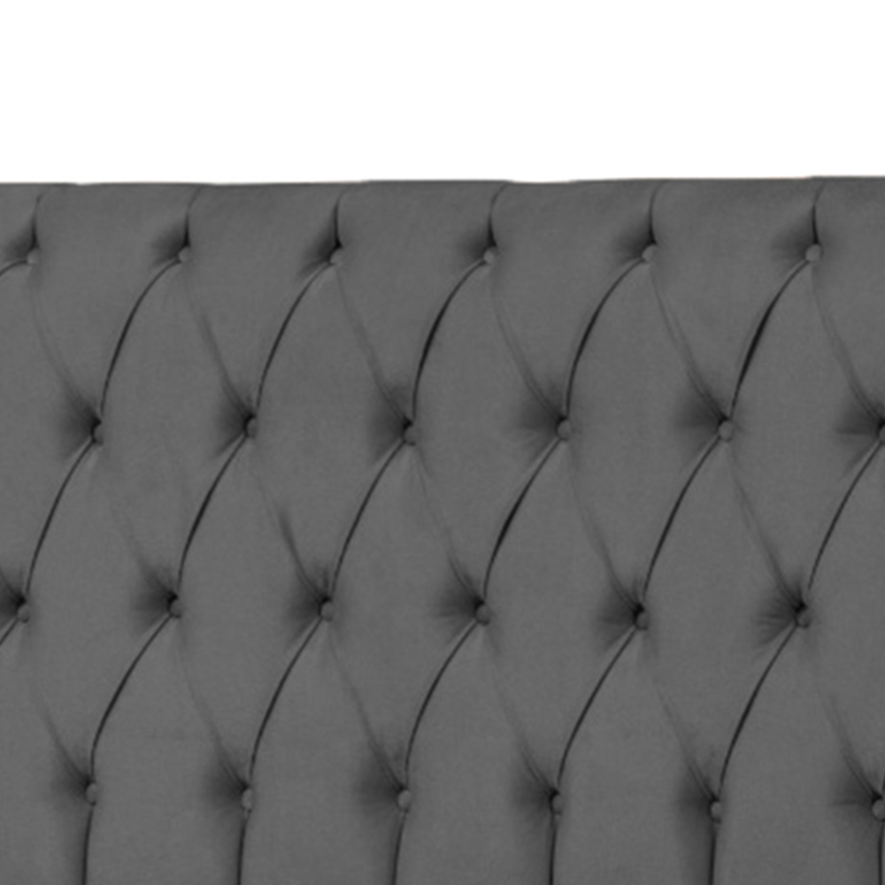 Cabeceira Solteiro Veneza 90cm Para Cama Box Suede Cinza - DS Estofados