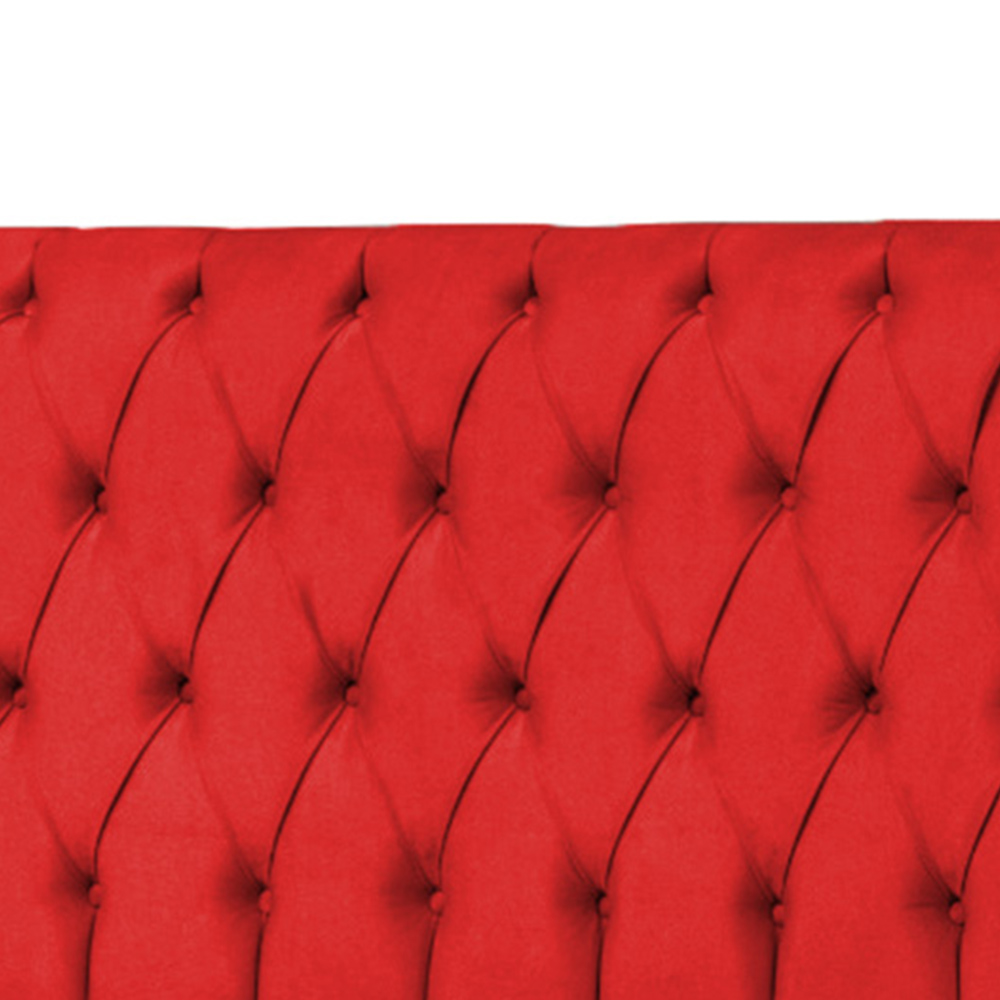 Cabeceira Solteiro Veneza 90cm Para Cama Box Suede Vermelho - DS Estofados