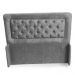 Cabeceira Super King Isa 195cm Para Cama Box Suede Amassado Cinza - DS Móveis