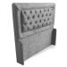Cabeceira Super King Isa 195cm Para Cama Box Suede Amassado Cinza - DS Móveis
