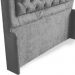 Cabeceira Super King Isa 195cm Para Cama Box Suede Amassado Cinza - DS Móveis