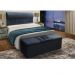 Cabeceira com Calçadeira Baú King 195cm Para Cama Box Vitória Suede Azul - DS Móveis