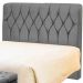 Cabeceira de Cama Box Casal 140cm Istambul Suede Cinza - DS Estofados