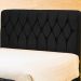 Cabeceira de Cama Box Casal 90cm Istambul Suede Preto - DS Estofados