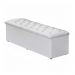 Cabeceira e Calçadeira Baú Solteiro 90cm Para Cama Box Sofia Corino Branco - DS Móveis