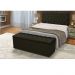 Cabeceira e Calçadeira Baú Solteiro 90cm Para Cama Box Sofia Suede Preto - DS Móveis
