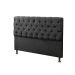 Cabeceira e Calçadeira Baú Solteiro 90cm Para Cama Box Sofia Suede Preto - DS Móveis