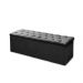 Cabeceira e Calçadeira Baú Solteiro 90cm Para Cama Box Sofia Suede Preto - DS Móveis