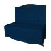 Cabeceira mais Calçadeira Casal 140cm Para Cama Box Greta Suede Azul Marinho - DS Estofados