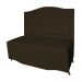 Cabeceira mais Calçadeira Casal 140cm Para Cama Box Greta Suede Marrom - DS Estofados