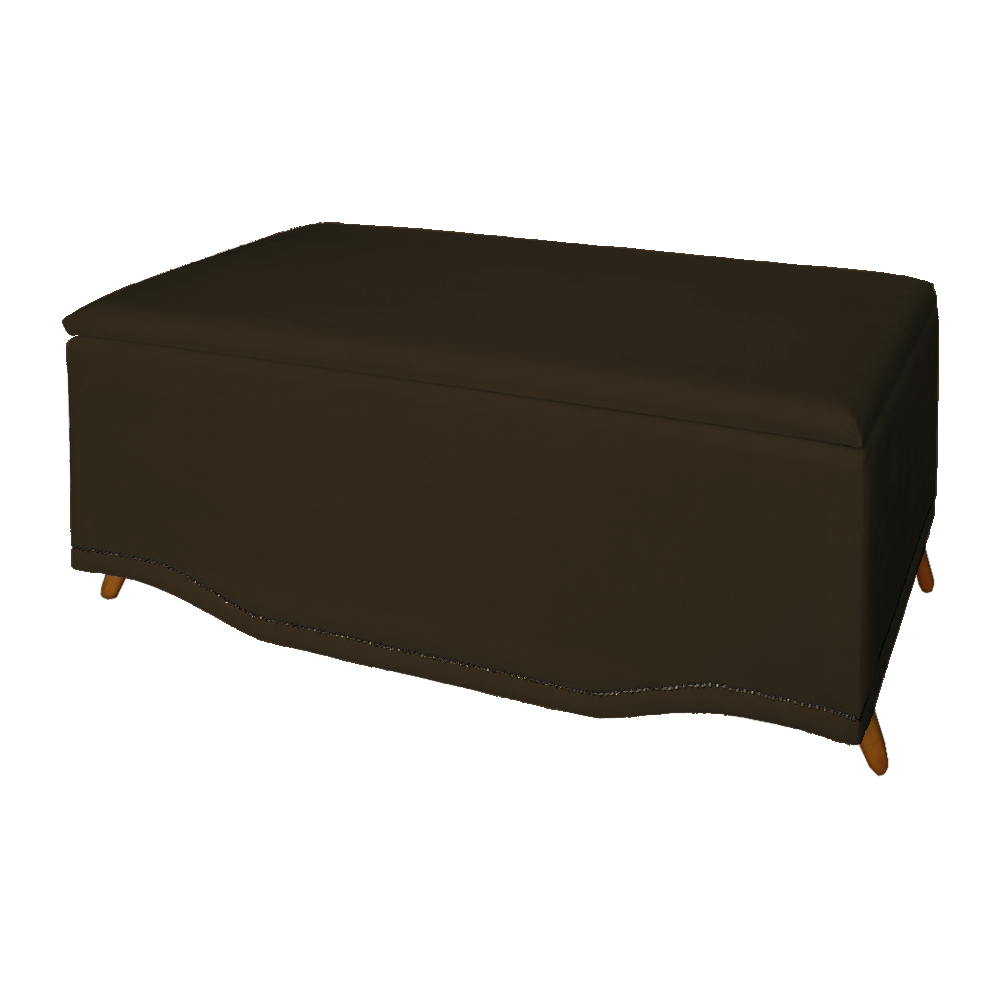 Cabeceira mais Calçadeira Casal 140cm Para Cama Box Greta Suede Marrom - DS Estofados