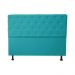 Cabeceira mais Calçadeira Casal Juliana 140cm Para Cama Box Suede Azul Turquesa - DS Estofados