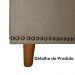 Cabeceira mais Calçadeira Casal King 195cm Para Cama Box Diana Suede Capuccino - Dellas Store