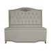 Cabeceira mais Calçadeira Casal King 195cm Para Cama Box Greta Suede Bege - DS Estofados