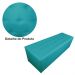 Cabeceira mais Calçadeira Casal King Juliana 190cm Para Cama Box Suede Azul Turquesa - DS Estofados