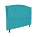 Cabeceira mais Calçadeira Casal Queen 160cm Para Cama Box Diana Suede Azul Turquesa - Dellas Store