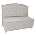 Cabeceira mais Calçadeira Casal Queen 160cm Para Cama Box Diana Suede Bege - Dellas Store