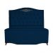 Cabeceira mais Calçadeira Casal Queen 160cm Para Cama Box Greta Suede Azul Marinho - DS Estofados