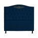 Cabeceira mais Calçadeira Casal Queen 160cm Para Cama Box Greta Suede Azul Marinho - DS Estofados