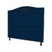 Cabeceira mais Calçadeira Casal Queen 160cm Para Cama Box Greta Suede Azul Marinho - DS Estofados
