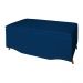 Cabeceira mais Calçadeira Casal Queen 160cm Para Cama Box Greta Suede Azul Marinho - DS Estofados