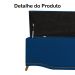 Cabeceira mais Calçadeira Casal Queen 160cm Para Cama Box Greta Suede Azul Marinho - DS Estofados