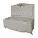 Cabeceira mais Calçadeira Casal Queen 160cm Para Cama Box Greta Suede Bege - DS Estofados