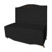 Cabeceira mais Calçadeira Casal Queen 160cm Para Cama Box Greta Suede Preto - DS Estofados