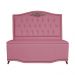 Cabeceira mais Calçadeira Casal Queen 160cm Para Cama Box Greta Suede Rosa - DS Estofados