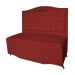 Cabeceira mais Calçadeira Casal Queen 160cm Para Cama Box Greta Suede Vermelho - DS Estofados
