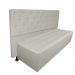 Cabeceira mais Calçadeira Casal Queen Juliana 160cm Para Cama Box Suede Bege - DS Estofados