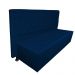 Cabeceira mais Calçadeira Casal Super King Juliana 195cm Para Cama Box Suede Azul Marinho - DS Estofados