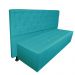 Cabeceira mais Calçadeira Casal Super King Juliana 195cm Para Cama Box Suede Azul Turquesa - DS Estofados