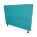 Cabeceira mais Calçadeira Casal Super King Juliana 195cm Para Cama Box Suede Azul Turquesa - DS Estofados