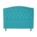 Cabeceira mais Calçadeira Solteiro 90cm Para Cama Box Diana Suede Azul Turquesa - Dellas Store