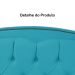 Cabeceira mais Calçadeira Solteiro 90cm Para Cama Box Diana Suede Azul Turquesa - Dellas Store