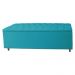 Cabeceira mais Calçadeira Solteiro 90cm Para Cama Box Diana Suede Azul Turquesa - Dellas Store