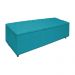 Cabeceira mais Calçadeira Solteiro 90cm Para Cama Box Diana Suede Azul Turquesa - Dellas Store