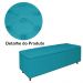 Cabeceira mais Calçadeira Solteiro 90cm Para Cama Box Diana Suede Azul Turquesa - Dellas Store