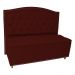 Cabeceira mais Calçadeira Solteiro 90cm Para Cama Box Diana Suede Bordô - Dellas Store