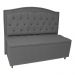Cabeceira mais Calçadeira Solteiro 90cm Para Cama Box Diana Suede Cinza - Dellas Store