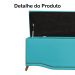 Cabeceira mais Calçadeira Solteiro 90cm Para Cama Box Greta Suede Azul Turquesa - DS Estofados