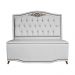 Cabeceira mais Calçadeira Solteiro 90cm Para Cama Box Greta Suede Branco - DS Estofados